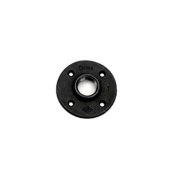 Floor Flange, Black ~ 1"