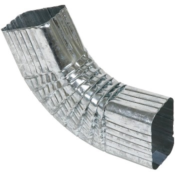 Galvanized Square Corrugated B-Side  Elbow ~ #3: 2" x 3"