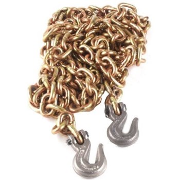 Transport Tow Chain w/Hooks, Grade 70 ~ 3/8" x 16 Ft