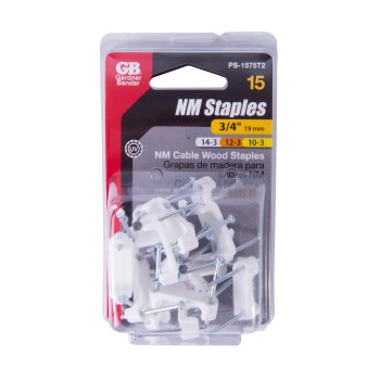 Gardner Bender Plastic Insulated Cable Staple - 3/4", 15pk