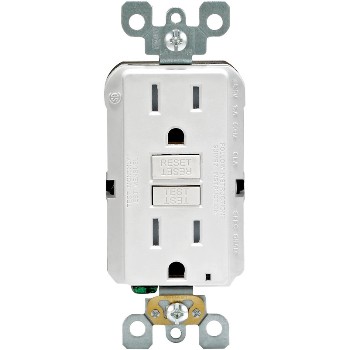 GFCI Receptacle, White ~ 15 Amp