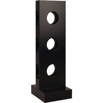 Hardware House   384834 Lock Mount Display, Black ~ 3 Hole