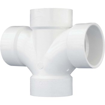 Charlotte Pipe PVC DWV Double Sanitary Tee - 3"