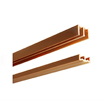 Knape &amp; Vogt P2417 TAN 48 Plastic Door Track Set, Tan ~  1/4" x 48"