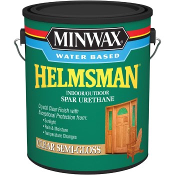 Minwax Water Based Helmsman Spar Urethane, Semi-Gloss - Gal