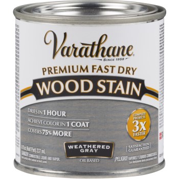 Varathane Premium Fast Dry Interior Wood Stain, Weathered Gray ~ Half Pint