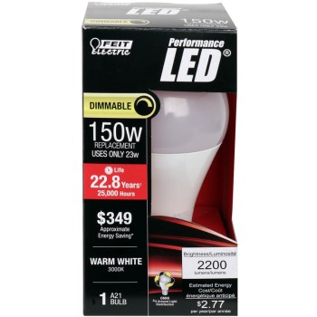 Feit Electric  A/OM2200/830/LEDG2 A21 Shape Dimmable LED Bulb ~ 2200 LUMENS