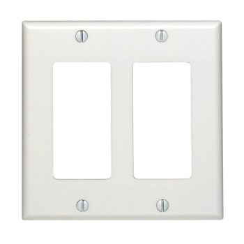 Decora  2-Gang Wall Plate ~ White