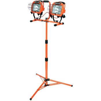 Designer's Edge Twin Head Halogen Telescoping Work Light