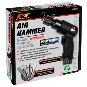 Air Hammer Kit with 4 Chisels