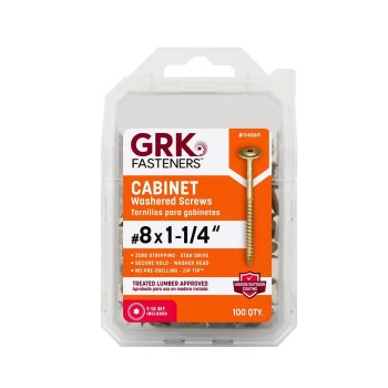 Low Profile Cabinet Screw - #8 x 1-1/4", 100pk