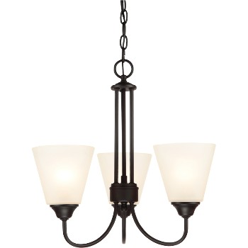 Hardware House 209632 Galveston Chandelier, 3 Light ~ Black