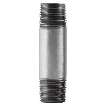 Pipe Nipple, Galvanized Steel - 3/8" x 3-1/2"