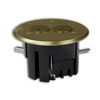 Allied Moulded Prods FB-3 Brass Round Floor Box