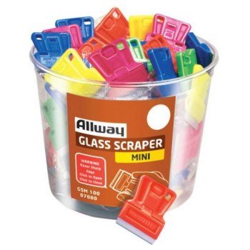 Glass Scrapers, 100 Mini - Neon