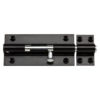 Barrel Bolt, Black - 8"