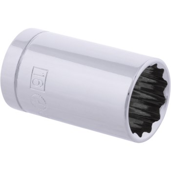 Socket, 12-Point - 1/2" Drive, 16mm