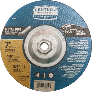 Century Drill & Tool   75571 7x1/8 Metal Grind Wheel