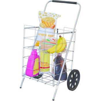 World & Main/cranbury Fq3915d Folding Cart W/ Shelf ~ 2 Wheel