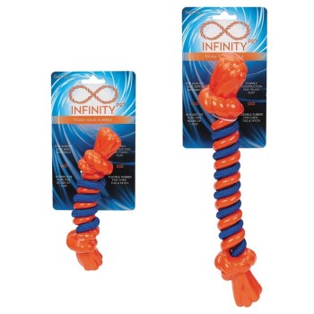 Boss Pet Infinity TPR Rope Bone, Orange - Small, 8"