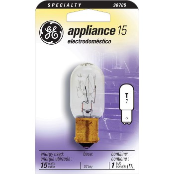 Ge 35154 Appliance Bulb, 15 Watt T-7