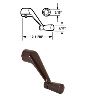 PrimeLine/SlideCo H3532 Casement Crank Handle - Bronze 