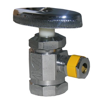 Angle Stop Valve, 1/2"  FIP x 1/4" OD Compression