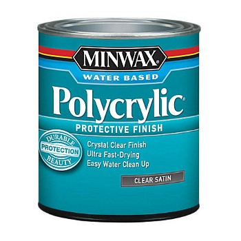 Polycrylic Protective Finish, Clear Satin ~ 1/2 Pint