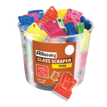 Allway GSM100 Glass Scrapers, 100 Mini - Neon