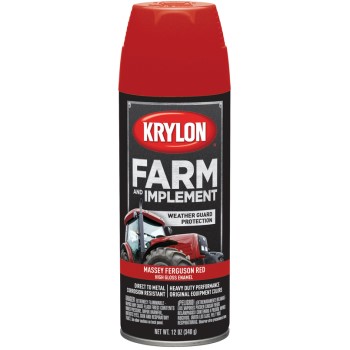 Krylon K01939000 Farm &amp; Implement Spray Paint,  Massey Ferguson Red  ~ 12 oz Cans