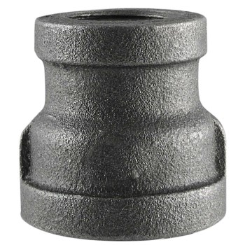 Malleable Black Iron Reducer Coupling ~ 1/2" x 1/4" 