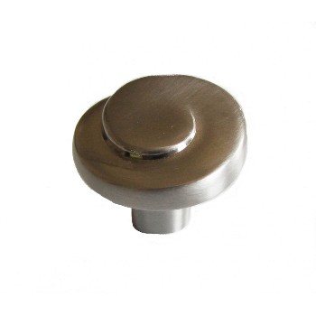 Swirl Design Knob,  Satin Nickel ~ 1 1/4" 