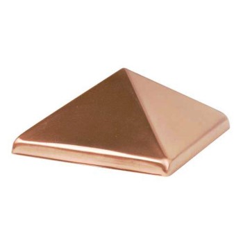 Copper Pyramid Post Cap ~ 4" x 4" 