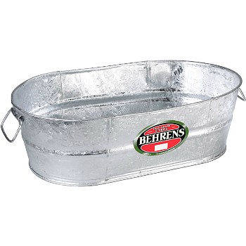 Galvanized Oval Tub ~ 2  Gallons