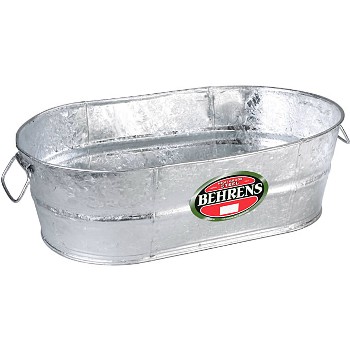 Behrens Mfg  000-OV Galvanized Oval Tub ~ 2  Gallons