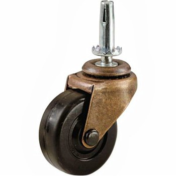 Shepherd 9345 Caster, Stem Style ~ Rubber Wheels, 2"