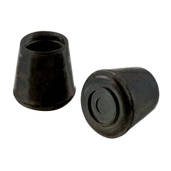 Furniture Leg Tips, Black Rubber ~  1"