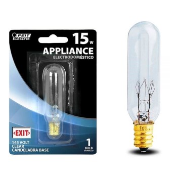 Feit Elec. Bp15t6-145 Tubular Light Bulb, Clear ~ 145v - 15w