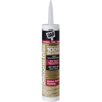 DAP Silicone Max Kitchen & Bath Sealant -Clear 10.1oz tubes