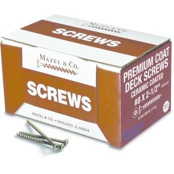 Mazel 216050212 #8x2-1/2 Bulk Pc Star Dr Screw