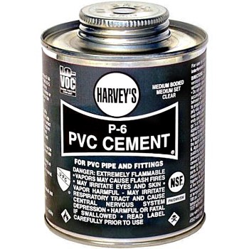 Harveys 018180-12 PVC Cement, P-6 Medium Body ~ 32 oz