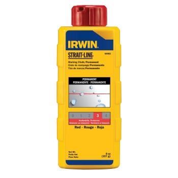 Irwin 64902 Strait-line Powdered Chalk, Red ~ 8 Oz