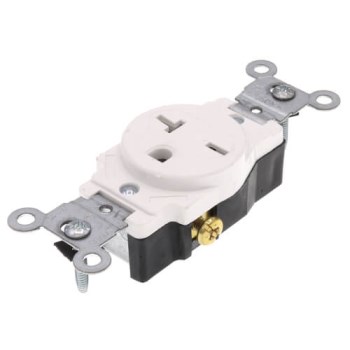 Outlet, Single - 20 Amp 250 Volt, White