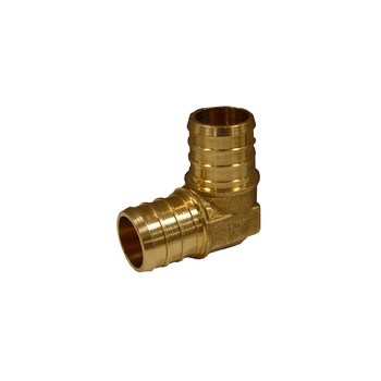 John Frey Co  LF6223512129802 Brass Elbow,  90 Degrees ~  3/4" PEX x 3/4" PEX 