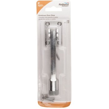 Kickdown Door Stop, Satin Chrome ~ 5"