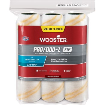 Wooster  0RR6630090 Roller Cover, 3 pack ~ 3/8 x 9 in.