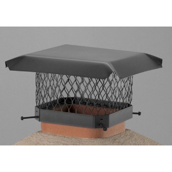 Chimney Cap, Galvanized Black 9 x 13 inch