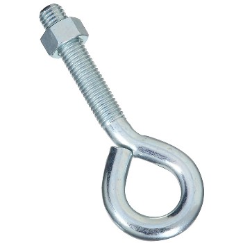 Zinc Eye Bolt with Hex Nut ~ 5/8" x 6"