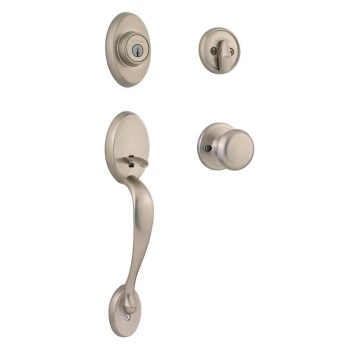 Chelsea Handleset with Juno Knob - Satin Nickel
