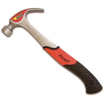 Plumb Brand  Solid Steel Anti-Shock Curved Claw Rip Hammer ~ 22 oz